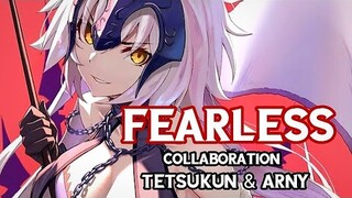 Nightcore - Fearless | Lyrics ( Collab with Tetsukun )