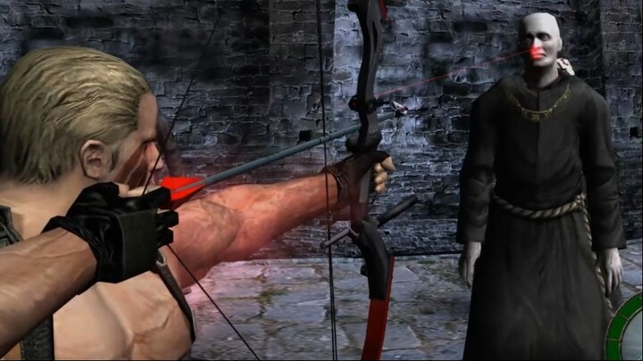 Resident Evil 4 Jack Krauser Bow Use: Castle Ganado Headshot Masterclass! #viral #residentevil4