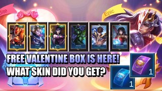 FREE VALENTINE BOX IS HERE! WHAT SKIN DID YOU GET? - MLBB