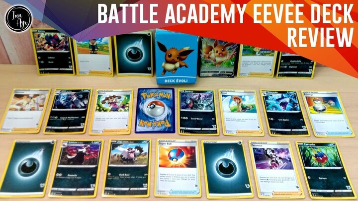 [ REVIEW ] Pokemon ポケモン Battle Academy 2022 Eevee イーブイ Deck Card Dark Energy Evoli エボリ