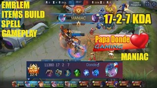 Karina Gameplay - Maniac Score (17-2-7) Donde - Mobile Legend 2021-January