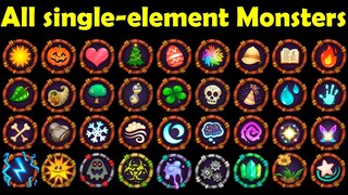 All single-element Monsters (My Singing Monsters) 4k