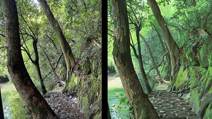 [Digital Painting Process] Scene Practice Techniques Using Pressure-Insensitive Brushes
