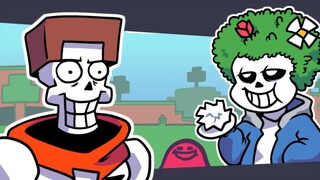 Ketika Sans Makan Tepung Tulang - Animasi Undertale x Minecraft