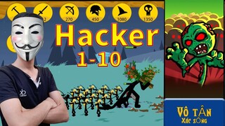 Người Que Đại Chiến Zombie #1 Hacker Nhân BiBi Triệu Hồi Đội Quân Mua Bằng Kim Cương Tick War Legacy