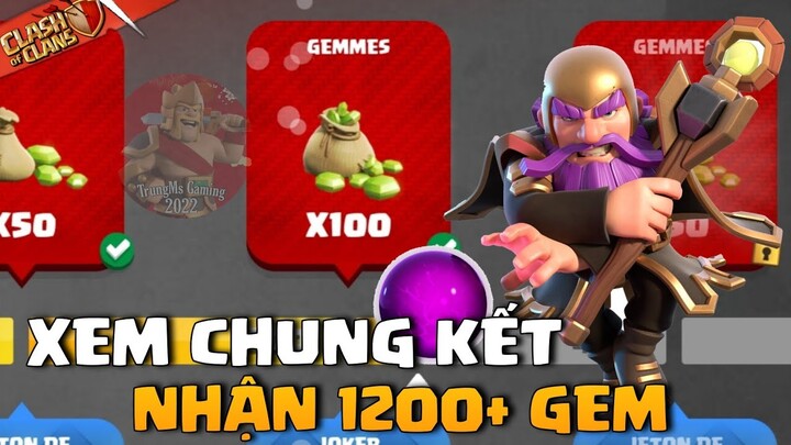 HƯỚNG DẪN NHẬN 1225 GEM SỰ KIỆN XEM CHUNG KẾT THẾ GIỚI CLASH OF CLANS | TRUNGMS GAMING