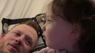 Dad and Mom through my daughter's eyes: one is strong, the other is like a baby 💕