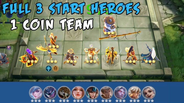 1 Coin Team Full 3 Star Heroes | Mobile Legends Magic Chess