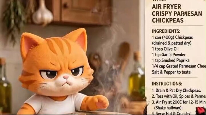 Stop Buying Chips!  Crispy Parmesan Chickpeas | Cute Cat Cooking