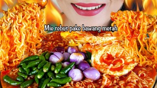 MIE REBUS PEDAS  PAKE BAWANG MERAH JAHAT VIRAL DI TIKTOK | EATING SOUNDS