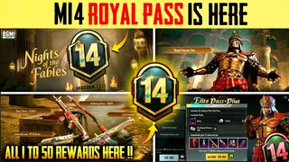 M14 ROYAL PASS PUBG Mobile 🔥 M14 ROYAL PASS REWARDS 🥰 MONTH 14 ROYAL PASS - KAB AAYEGA 🔥 BGMI UNBAN