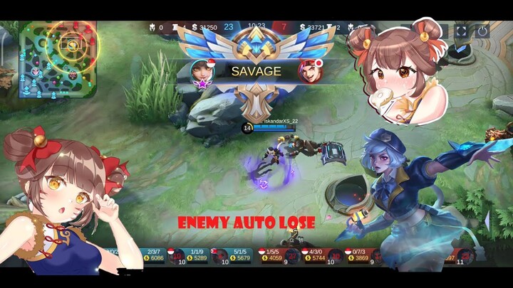 Mobile Legends - Using enemy auto lose heroes