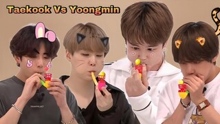 Taekook vs Yoongmin couples game challenge // Hindi Dub // Part-2