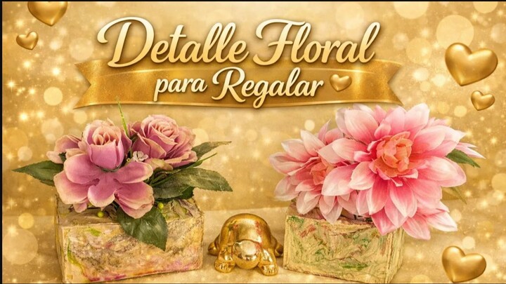 Detalle floral para regalar _ Manualidad en yeso paso a paso_día de amor y amistad
