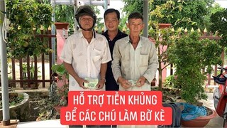 Trao tiền hỗ trợ của MTQ để các chú từ thiện làm bờ kè...!