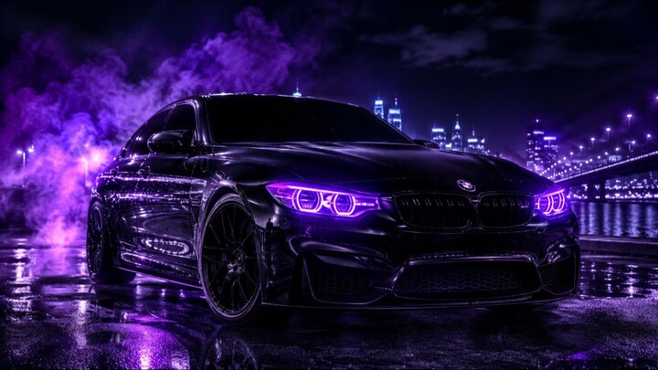 BMW سوداء بتصميم شرس ولمسات بنفسجية مذهلة 💜🔥