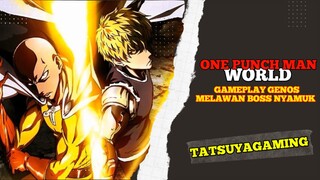 gameplay genos melawan boss Raksasa nyamuk di game one Punch man world