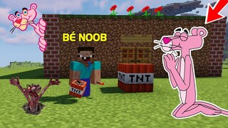 CÁCH BÉ NOOB TIÊU DIỆT CHÚ BÁO HỒNG TRONG MINECRAFT ??? 😱