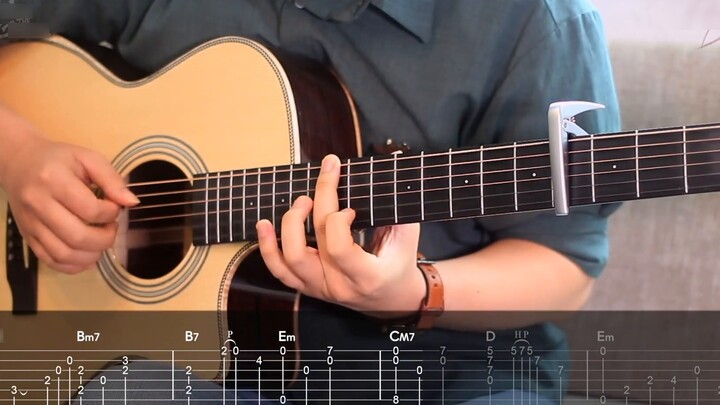 [Fingerstyle Guitar] DJ Okawari dari Winter Sonata Episode "Flower Dance" |Belajar Sendiri Gitar |Tu