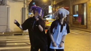 Walking on the street at midnight, how happy the second dimension is——Squeaky and Ling Wang's nightd