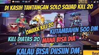 RENCANANYA MAU SOLO SQUAD PAKAI AKUN BABAN, EH MALAH DIKASIH CHALLENGE #freefire