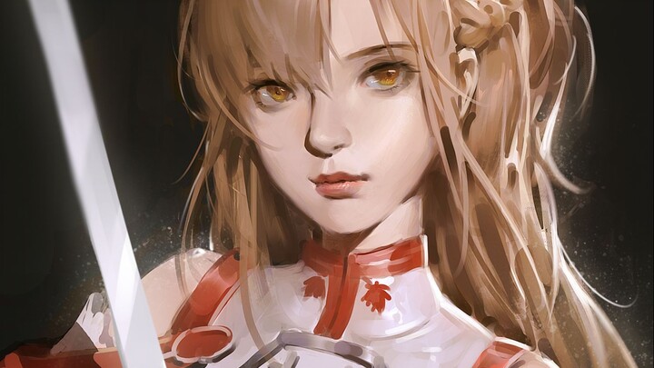 【Paint Painting】A picture of Asuna fishing~