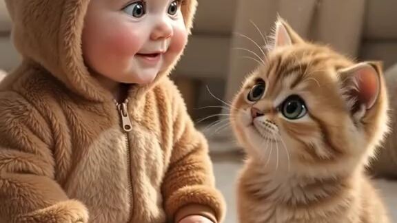 👶🐱 Baby Playing With a Cute Cat ❤️ | The Sweetest Friendship!