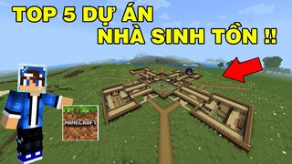 Cùng Mình Khám Phá | Top 5 Mẫu Nhà Sinh Tồn Tiện Lợi | TRONG MINECRAFT SURVIVAL..!!