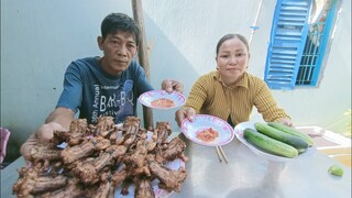 Tư làm món ếch nướng sa tế siêu ngon