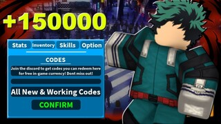 (+150000) MY Exclusive Code & All New/Working Codes | Boku No Roblox: Remastered |Roblox MHA Game