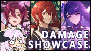 07 Damage showcase c6 Heizou c2 Diluc c3 Raiden