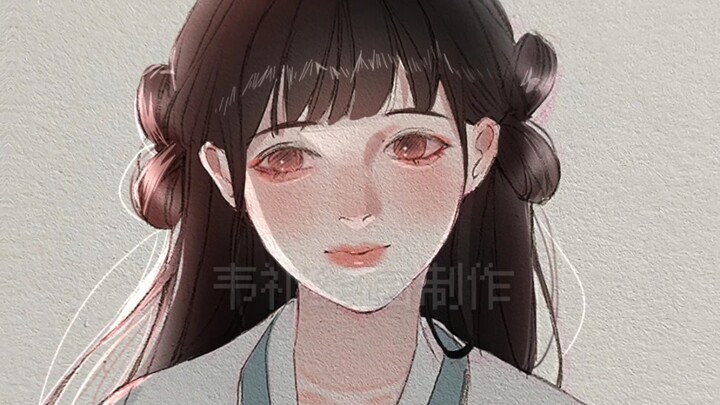 “ท่านจงหยุดก่อน ท่านจะรับปากอยู่เคียงข้างในหัวใจของข้าได้ไหม?” #ภาพวาดมือต้นฉบับ เพลงคือ “ผู้พายเรือ