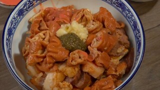 Kudengar kalau bikin lu zhu untuk orang Jepang, usus besar nggak perlu dicuci terlalu bersih, karena