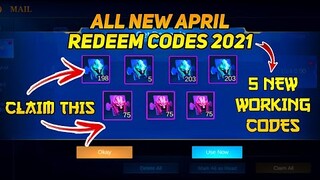 NEW 5 REDEEM CODES IN MOBILE LEGENDS | THIS APRIL 2021 | REDEEM NOW (WITH PROOF) || MLBB