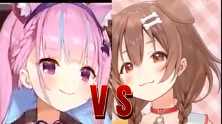 Korone VS Aqua : Who can close their mouth longer?