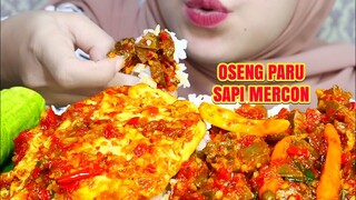 NIKMAT DUNIA ‼️ ASMR OSENG PARU SAPI MERCON MAKAN CABE | ASMR INDONESIA