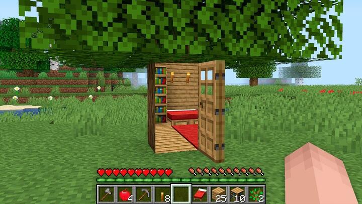 HOW NOOB BUILD HOUSE INSIDE OAK TREE!? Minecraft NOOB vs PRO! 100% TROLLING BIRCH WOODEN PLANK