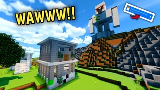 GILAA CUY!! MAP INI ADA RUMAH DIATAS AWANNYA DAN ADA PATUNG IRON GOLEM! - Map Showcase Minecraft #93