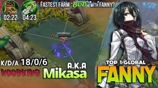 Mikasa bully di legend rank?🔥Fanny gameplay aggressive!!