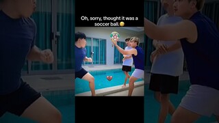 Sorry, thought it was a soccer ball.⚽️🤣💔❤️‍🩹 #shorts #funny #funnyvideo #haha #misterman