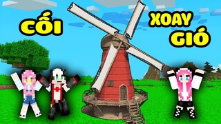 PANDA THỬ THÁCH  XÂY CỐI XOAY GIÓI TRONG MINECRAFT*CÙNG STEVE XEM LIVE STREAM CỦA REDHOOD