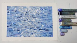 Painting With Oil Sticks | Sparkling Sea