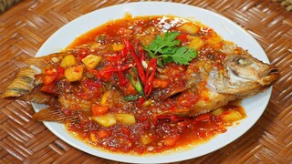 ปลาทอดราดพริกสามรส  วิธีล้างปลาไม่คาว