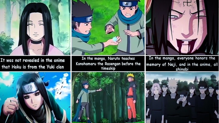 Differences between Manga and Anime in Naruto : ARC