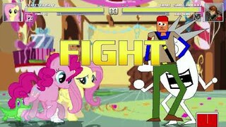 AN Mugen Request #2119: Fluttershy & Pinkie Pie VS Dink Smallwood & Dooby Dummy