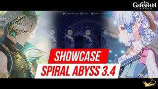 Spiral Abyss 3.4 Team Alhaitham Spread Hyperbloom ft. Ayaka Freeze New COSTUME - Meppostore.id