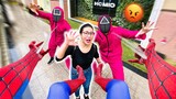 SQUID GAME CHALLENGES SPIDER-MAN In Real Life (Epic Parkour POV Chase)