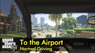 Michael drives to the airport (first person view) | GTA V normal driving