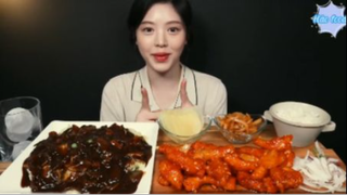 Mì tương đen đặc biệt và thịt heo cay ngọt phần 1 #mukbang