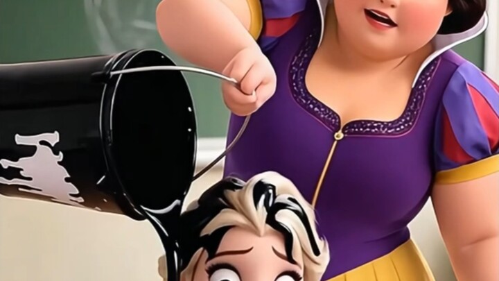 Fat Snow White bullies Aisha. Oh my god, Aisha and Ao Bing are actually lovers? #Aisha#Princess Aish